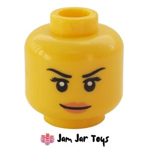 LEGO® Tennis Player Head Pink Lips, Eyelashes and White Pupils FH6