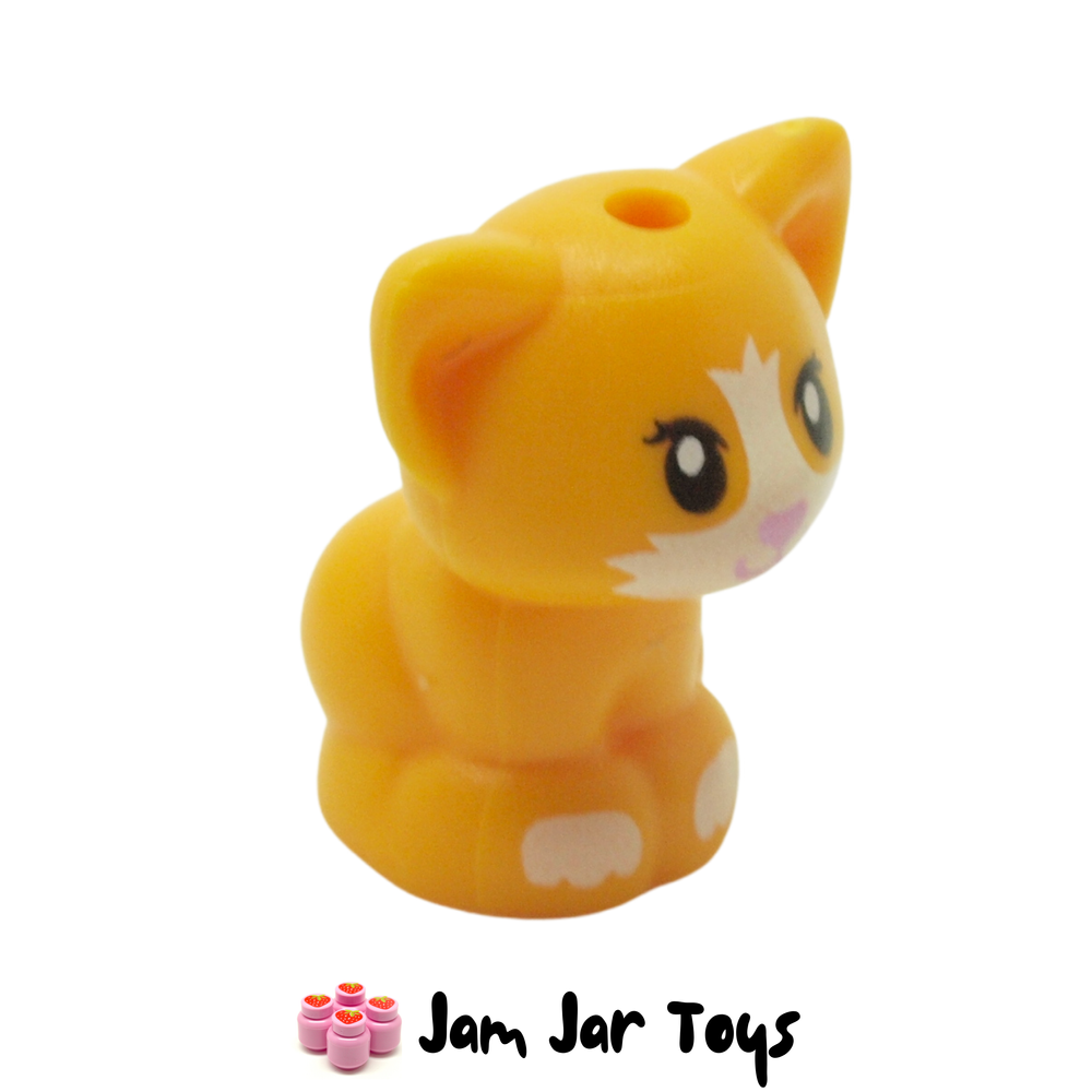 LEGO Cat Kitten Yellowish Orange