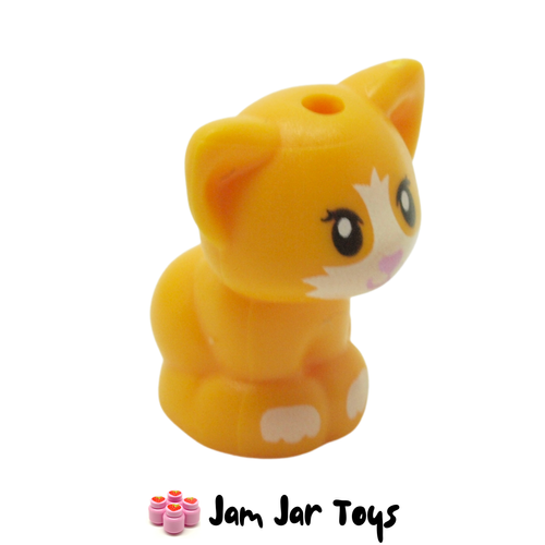 LEGO Cat Kitten Yellowish Orange