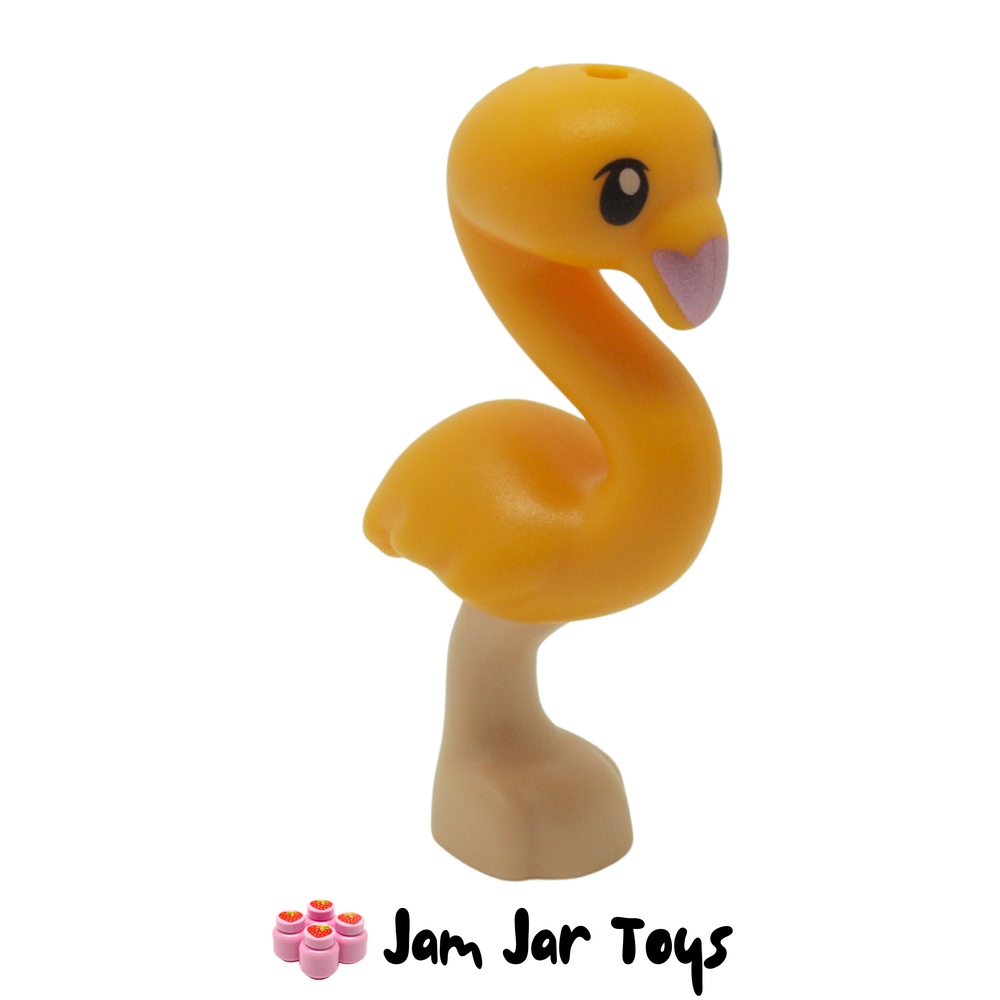 LEGO Flamingo Yellowish Orange Flamingo with Light Nougat Leg