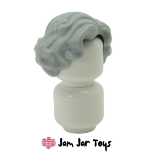 LEGO® Minifigure Hair Light Bluish Grey Short Wavy Side Part (H70)