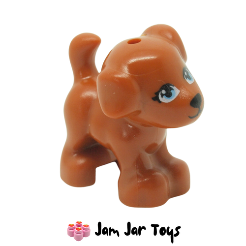LEGO Dog Standing Black Nose Dark Orange