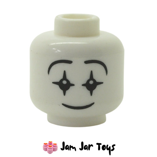 LEGO Head Mime, Smiling Face, Star Eyes