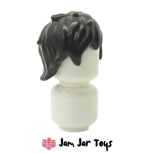 LEGO® Minifigure Hair Black Cole Tousled Long Bangs (H150)