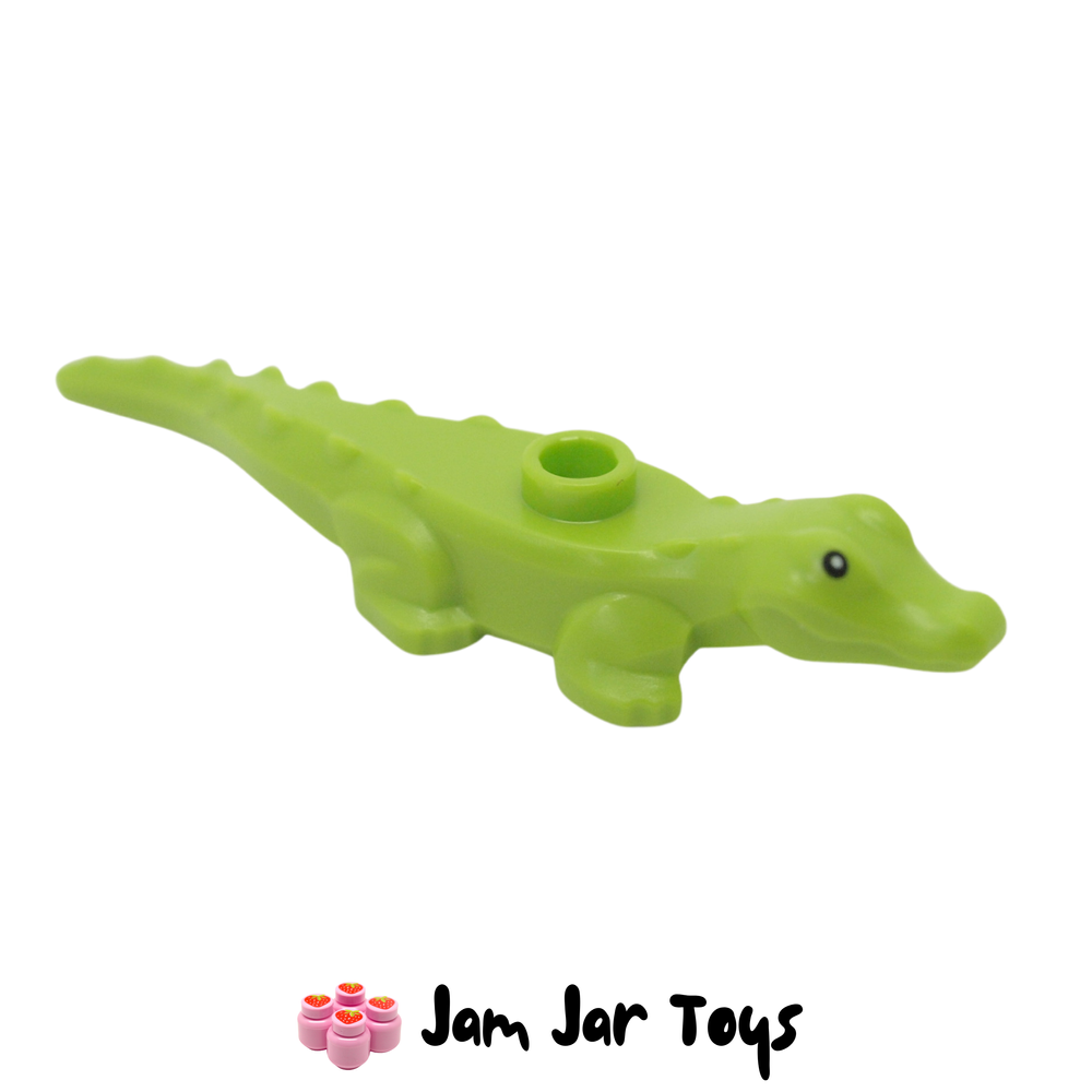 LEGO Baby Alligator / Crocodile Lime, Black Eyes