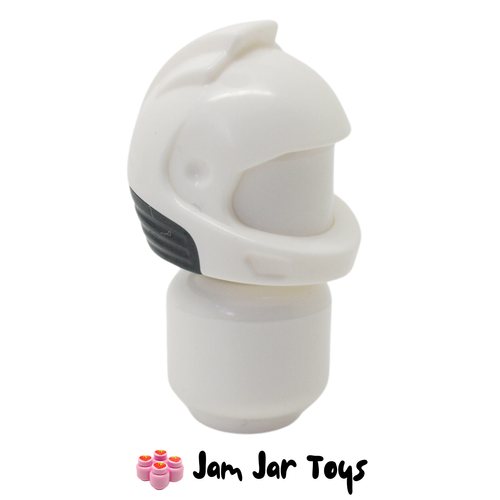 LEGO White Space Helmet, with Black Neck Pattern