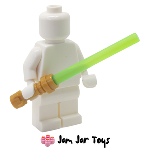 LEGO® Star Wars Lightsaber With Pearl Gold Hilt and Trans Bright Green Wand LSPG45