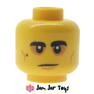 LEGO® Vito Head, Mole, Medium Nougat Cheek Lines, Baggy Eyes / Black Mask FH243