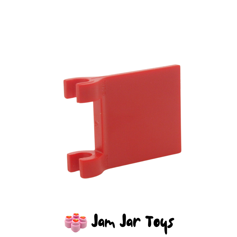 LEGO Red Flag 2 x 2 Square, Flared Clip Edge