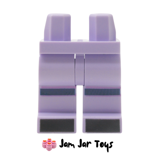 LEGO Lavender Legs with Dark Blue Knee Bands, Black Toes