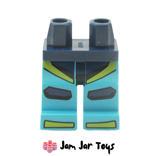 LEGO Medium Azure Legs with Lime/Dark Blue Armour.