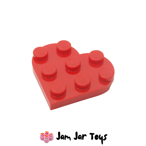 LEGO Red Heart Plate 3X3.