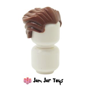 LEGO® Sandman Hair Swept Back with Widow's Peak Reddish Brown H259