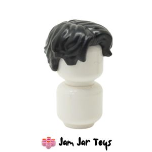 LEGO® Black Hair Mid Length, Parted FPH67