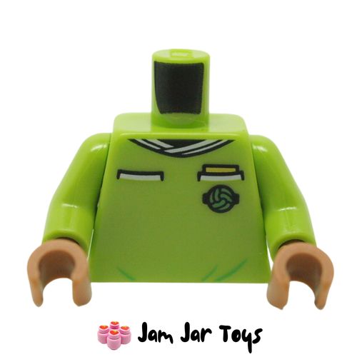 LEGO Lime Soccer Shirt, White Collar, Pockets