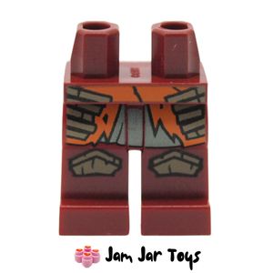 LEGO® Wyldfyre Dark Red Legs with Orange Coat, Dark Tan Knee Caps L190