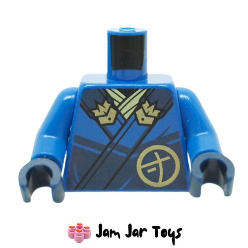 LEGO Blue Robe Torso, Dark Blue Trim, Gold Symbols