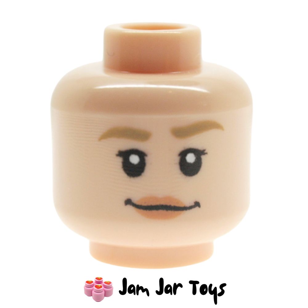 LEGO Fleur Delacour / Phoebe Light Nougat Head, Dark Tan Eyebrows, Peach Lips, Smile