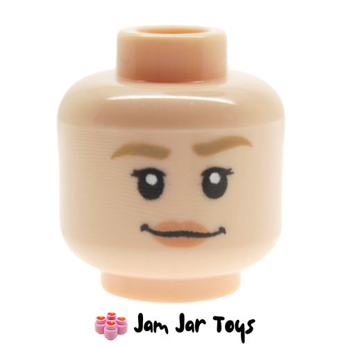 LEGO Fleur Delacour / Phoebe Light Nougat Head, Dark Tan Eyebrows, Peach Lips, Smile