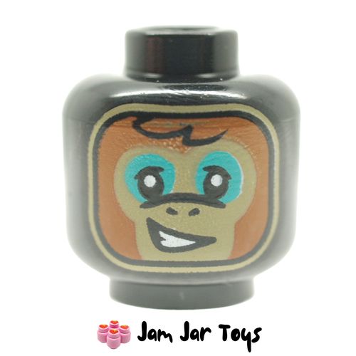 LEGO Albert Head, Dark Orange Hair, Dark Tan Monkey Face