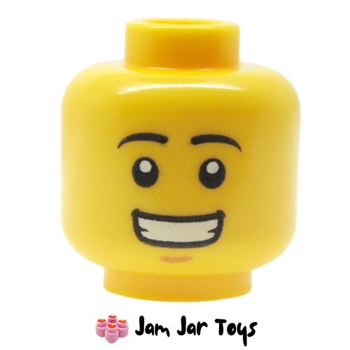 LEGO Giraffe Guy Head, Eyebrows, Smile Showing Teeth