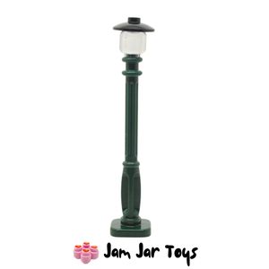 LEGO® Dark Green Lamp Post, Black Cowl, 2 x 2 x 7 with 4 Base Flutes. A303
