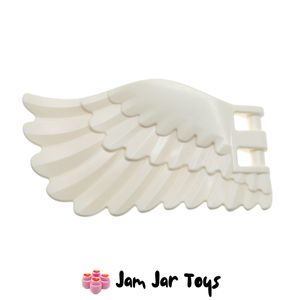 LEGO® Left White Feathered Wing, Bar Handles A307