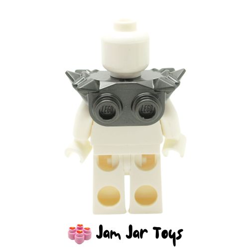LEGO Pearl Dark Grey Minifigure Armour Crystal Shards, Studs on Back Rear View