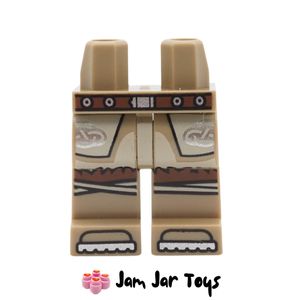 LEGO® Dark Tan Legs, Belt, Knee Wraps, Silver Belt Buckle, Tan Tunic, Celtic Knot. L224