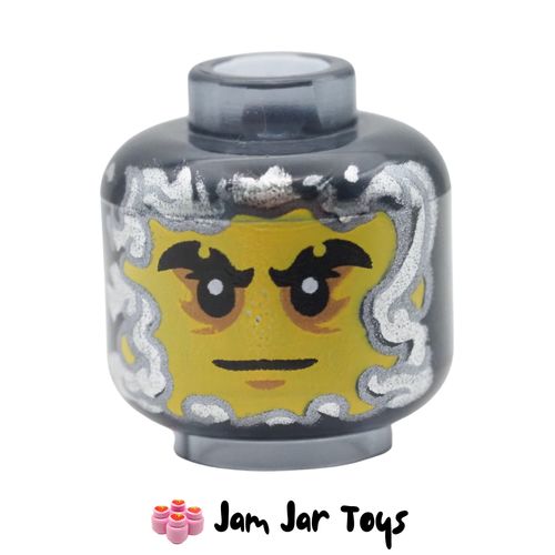 LEGO Cinder Trans-Black Head Open Face.