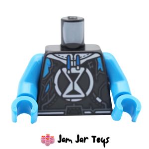 LEGO® Black Hoody, with White Hourglass Print. TO197