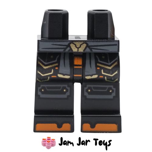 LEGO Black Legs, Dark Bluish Grey Sash, Armour Plates