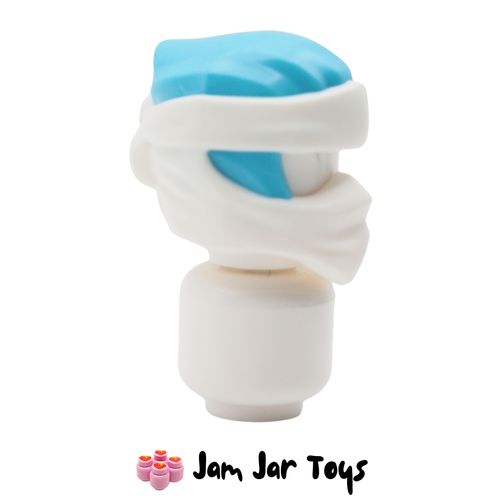 LEGO Medium Azure Wrap, Short Back Knot, White Mask.