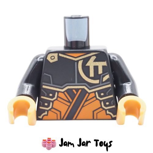 LEGO Cole, Black Armoured Torso, Orange Tunic