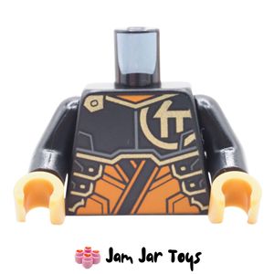 LEGO Cole, Black Armoured Torso, Orange Tunic