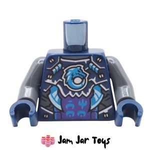 LEGO® Dark Blue Torso, Silver/Dark Purple Armour, Dark Azur Dragon. TO224