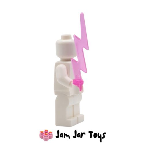 LEGO Trans-Dark Pink Angular Wave / Lightning with Bar End.