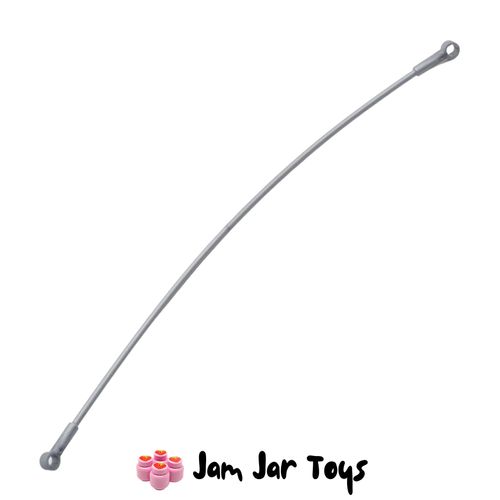LEGO Flat Silver Flexible Hose / Zipline 22L with 2 Connectors