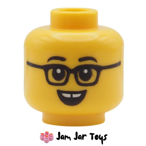 LEGO Yellow Head, Glasses, Smile, Gap in Teeth