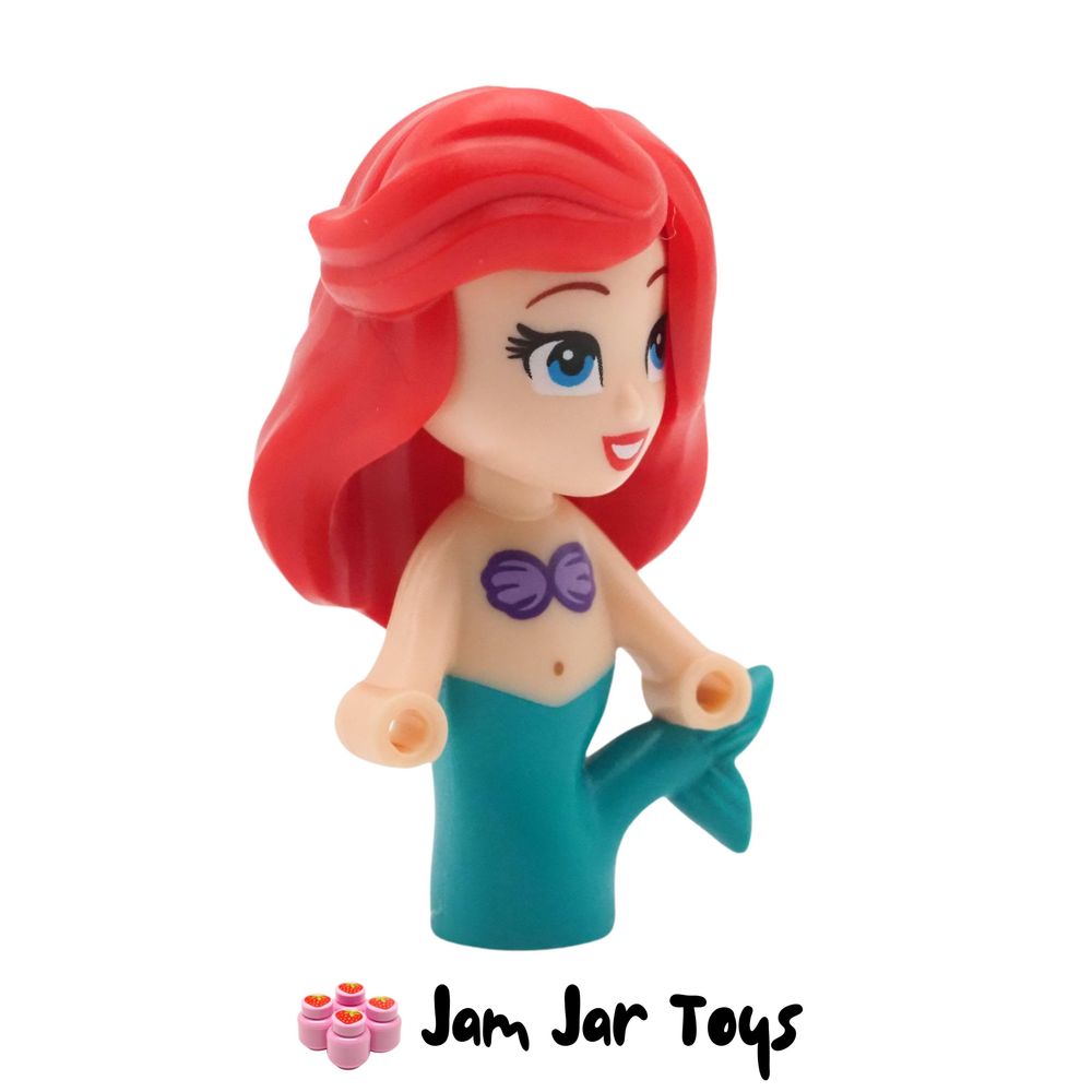 LEGO Ariel, Mermaid Light Nougat - Micro Doll, Open Eyes DP200, Side View