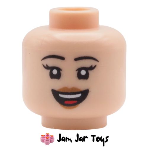 LEGO Light Nougat Witch Head, Dark Orange Lips, Open Mouth