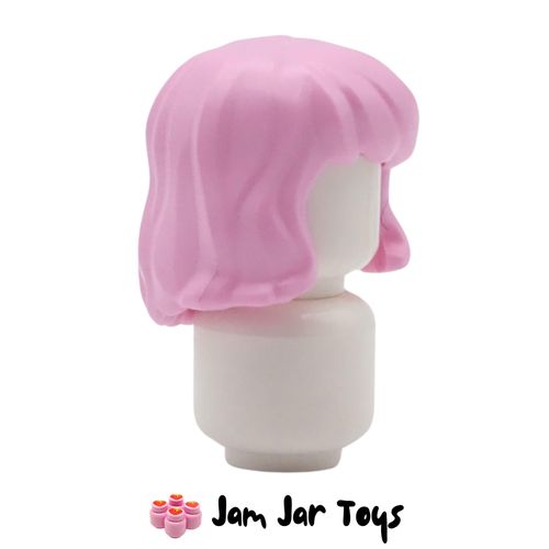 LEGO Bright Pink Mid-Length Wavy Hair, Fringe