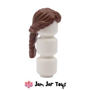 LEGO® Reddish Brown Long Hair, French Braided, Ponytail. FPH185
