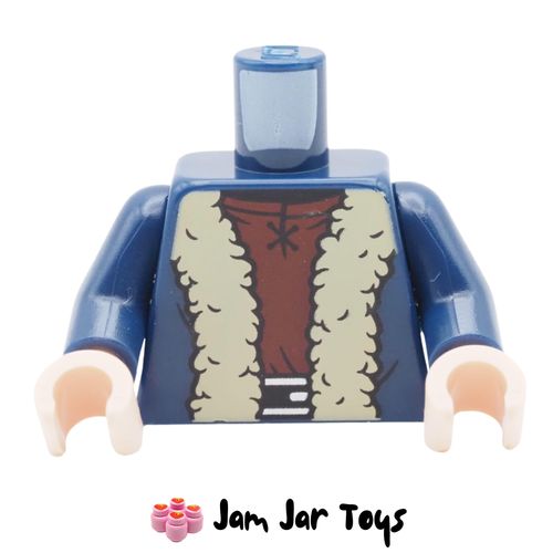 LEGO Dark Blue Torso, Dark Red Tunic, Dark Tan Fur. TO361