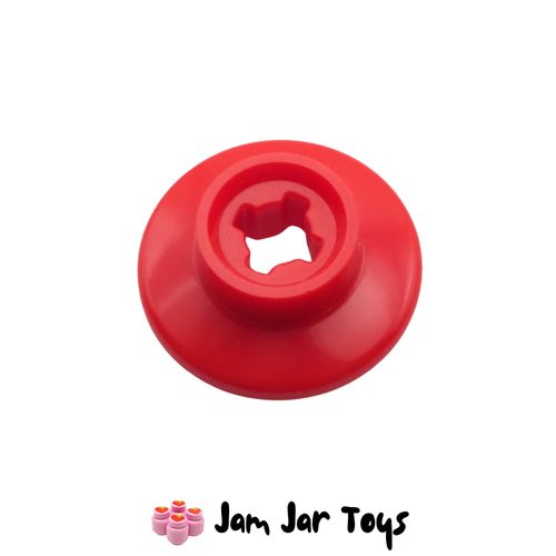 LEGO Red Train Wheel Small, hole notched for wheels holder pin