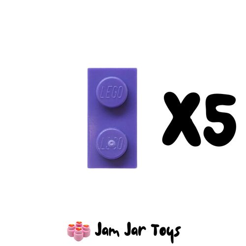 LEGO Five Dark Purple 1 x 2 Tiles. ST119