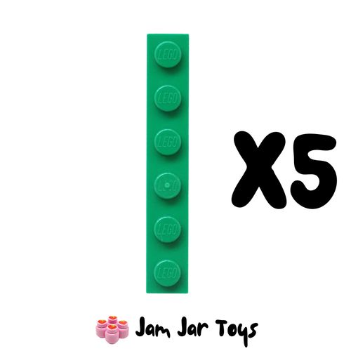 LEGO Five Green 1x 6 Tiles