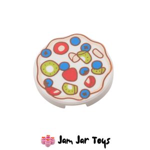 LEGO® Printed Tile – Pavlova Dessert on Round 2x2 Tile. KF142