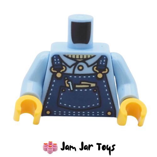 LEGO Torso – Bright Light Blue Shirt & Dark Blue Overalls (6566722)