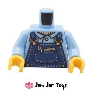 LEGO® Torso – Bright Light Blue Shirt & Dark Blue Overalls (6566722) TO420